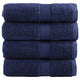 Vidaxl premium washandjes solund 4 stuks marineblauw 30x30 cm 600 g m²