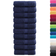 Vidaxl premium washandjes solund 10 stuks marineblauw 30x30 cm 600 g m² - afbeelding 2