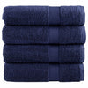 Vidaxl badhanddoeken solund 4 st 600 g m² 70x140 cm marineblauw