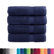 Vidaxl badhanddoeken solund 4 st 600 g m² 100x150 cm marineblauw - afbeelding 2