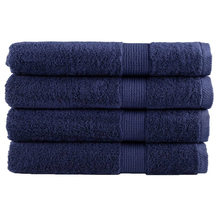 Vidaxl saunadoeken solund 4 st 600 g m² 80x200 cm marineblauw