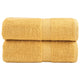 Vidaxl premium washandjes solund 2 stuks goud 30x30cm 600 g m²