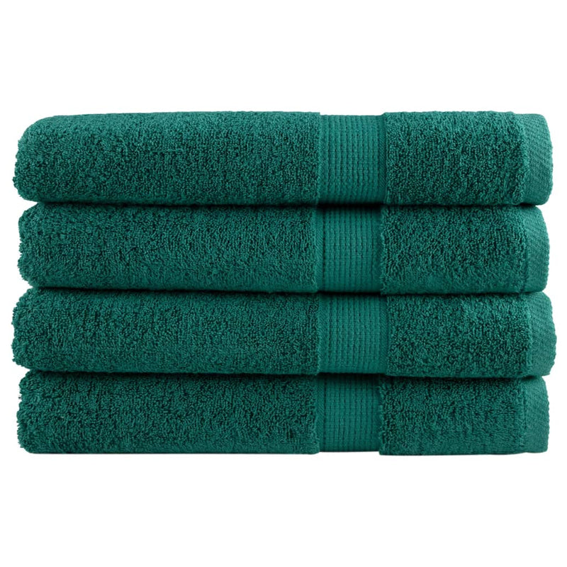 Vidaxl handdoeken solund 4 st 600 g m² 100x200 cm groen