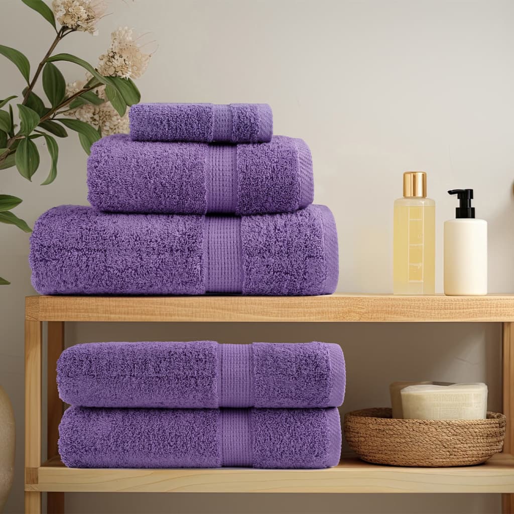 Vidaxl premium washandjes solund 2 st paars 30x30 cm 600 g m2