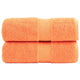Vidaxl premium washandjes solund 2 stuks oranje 30x30 cm 600 g m2
