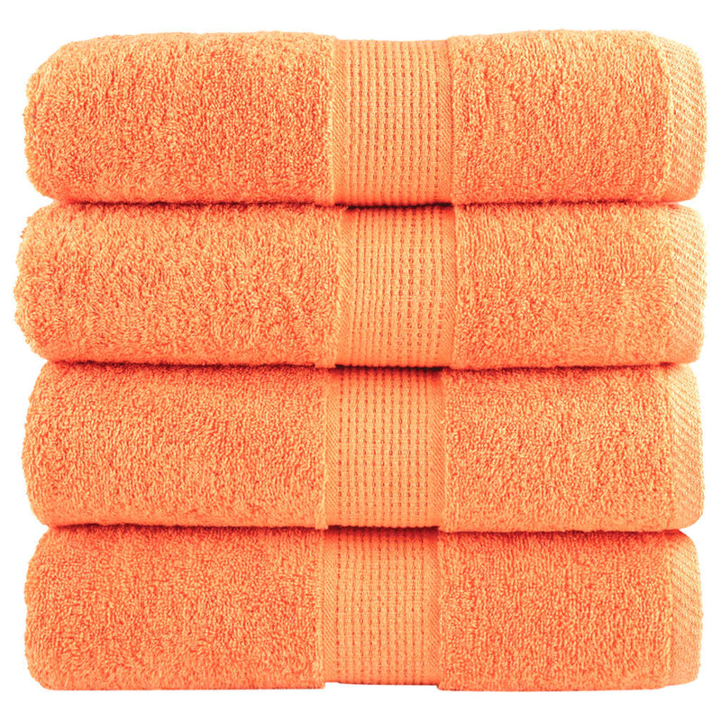 Vidaxl premium washandjes solund 4 stuks oranje 30x30 cm 600 g m2