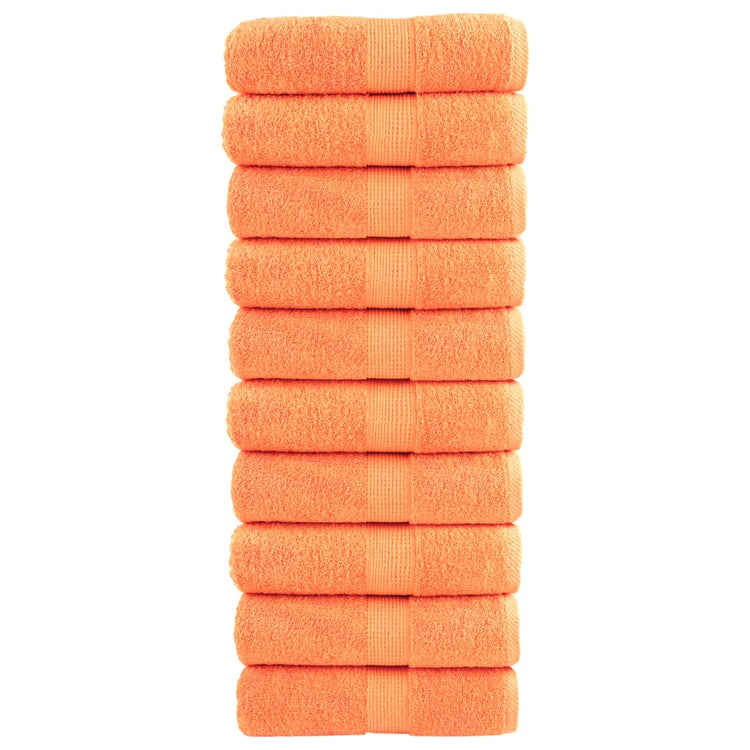 Vidaxl premium washandjes solund 10 stuks oranje 30x30 cm 600 g m²