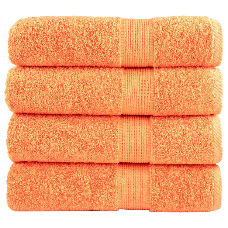 Vidaxl handdoeken solund 4 st 600 g m² 50x100 cm oranje