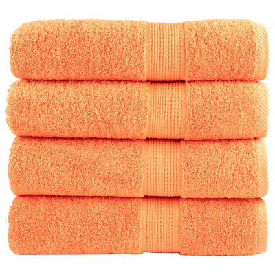 Vidaxl handdoeken solund 4 st 600 g m² 50x100 cm oranje