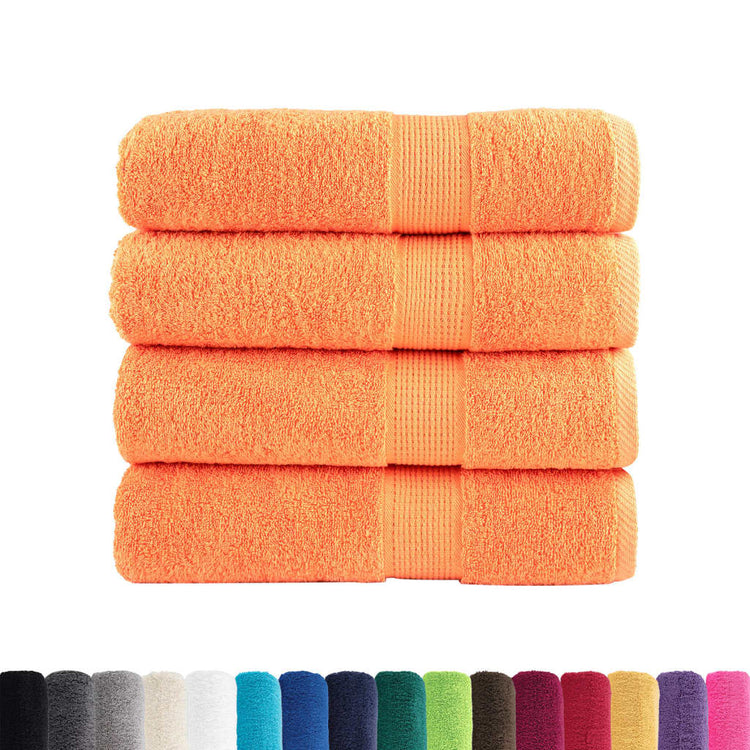 Vidaxl handdoeken solund 4 st 600 g m² 50x100 cm oranje
