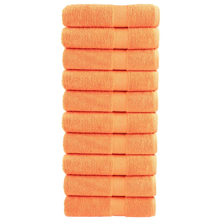 Vidaxl handdoeken solund 10 st 600 g m² 50x100 cm oranje