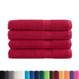Vidaxl saunadoeken solund 4 st 600 g m² 80x200 cm rood - afbeelding 3