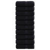 Vidaxl premium washandjes solund 10 stuks zwart 30x30 cm 600 g m²
