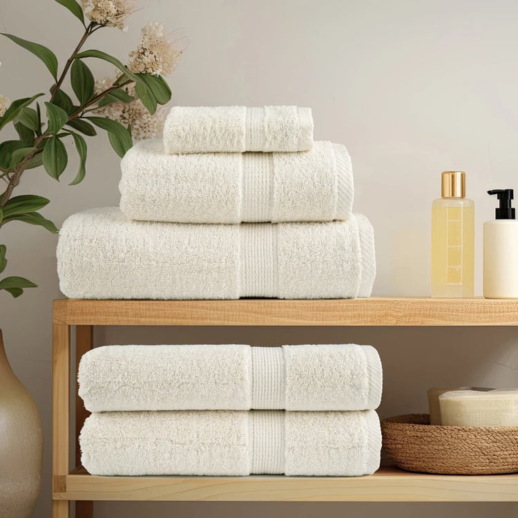 Vidaxl premium washandjes solund 2 stuks crème 30x30 cm 600 g m2