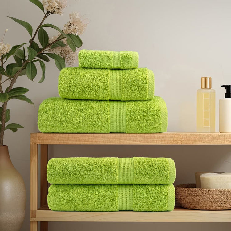 Vidaxl premium washandjes solund 10 stuks appelgroen 30x30 cm 600 g m²