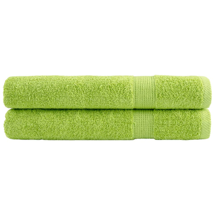 Vidaxl handdoeken solund 2 st 600 g m² 100x200 cm appelgroen