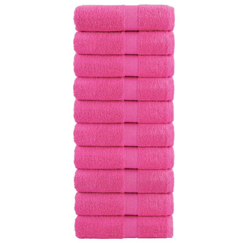 Vidaxl premium washandjes solund 10 stuks roze 30x30 cm 600 g m²