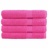 Vidaxl saunadoeken solund 4 st 600 g m² 80x200 cm roze - afbeelding 2