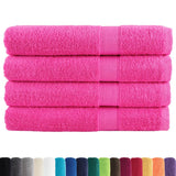 Vidaxl saunadoeken solund 4 st 600 g m² 80x200 cm roze - afbeelding 3
