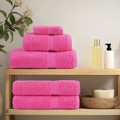 Vidaxl handdoeken solund 2 st 600 g m² 100x200 cm roze