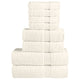 Vidaxl 8-delige handdoekenset solund 600 g m² crèmekleurig