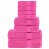 Vidaxl 8-delige handdoekenset solund 600 g m² roze