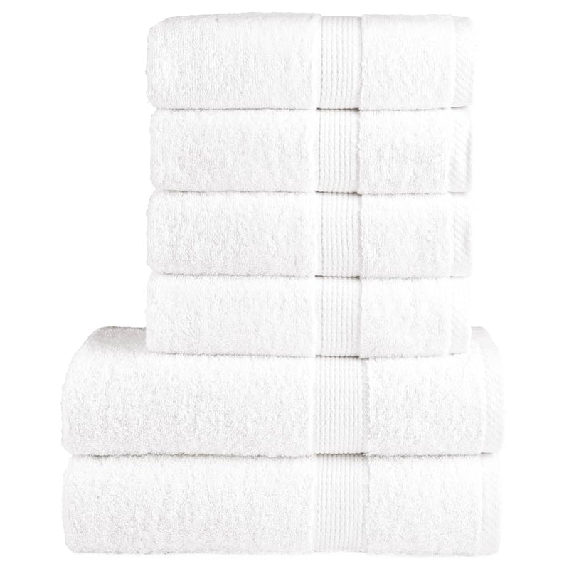 Vidaxl 6-delige handdoekenset solund 600 g m² wit
