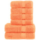 Vidaxl 6-delige handdoekenset solund 600 g m² oranje