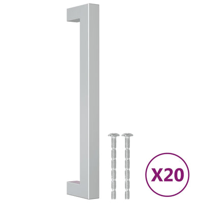 Vidaxl handvatten 20 st 160 mm roestvrij staal zilverkleurig