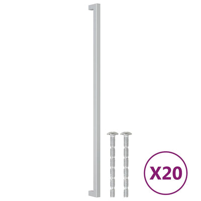 Vidaxl handvatten 20 st 480 mm roestvrij staal zilverkleurig
