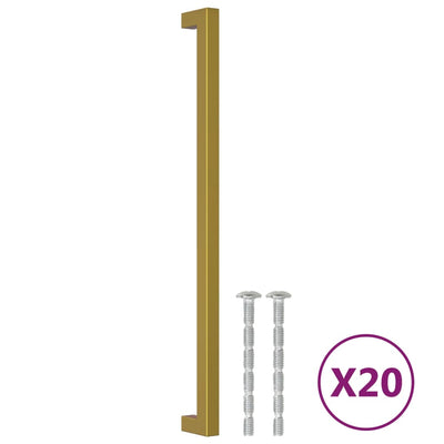 Vidaxl handvatten 20 st 320 mm roestvrij staal goudkleurig
