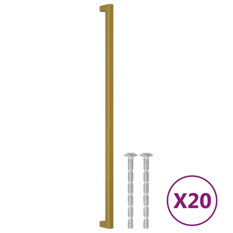 Vidaxl handvatten 20 st 480 mm roestvrij staal goudkleurig