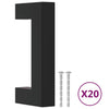 Vidaxl handvatten 20 st 64 mm roestvrij staal zwart