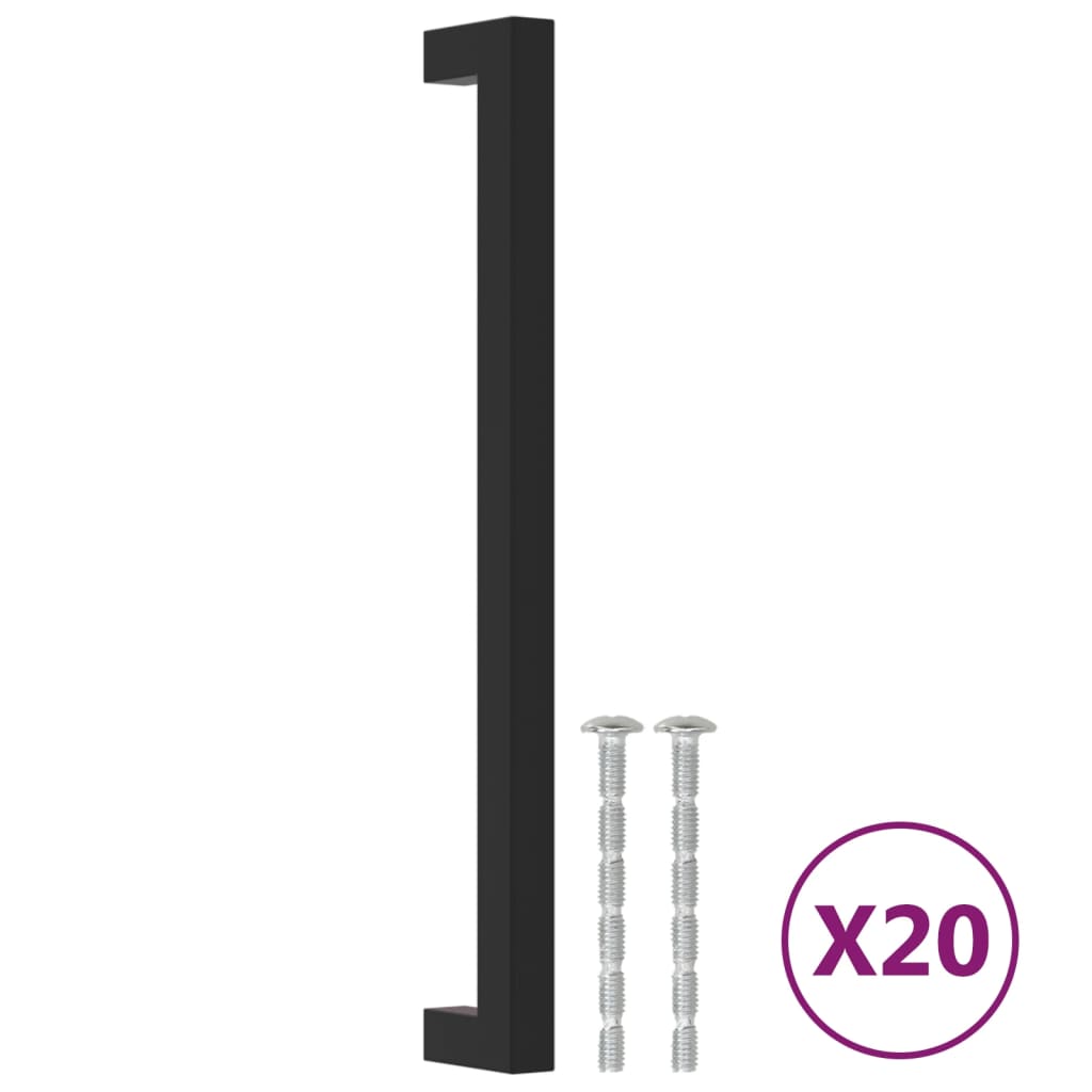 Vidaxl handvatten 20 st 224 mm roestvrij staal zwart