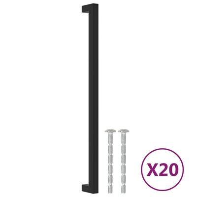 Vidaxl handvatten 20 st 320 mm roestvrij staal zwart