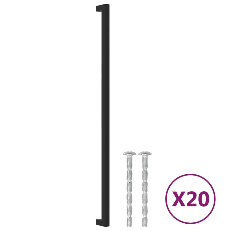 Vidaxl handvatten 20 st 480 mm roestvrij staal zwart