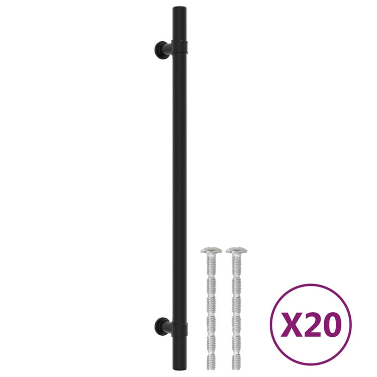 Vidaxl handvatten 20 st 224 mm roestvrij staal zwart