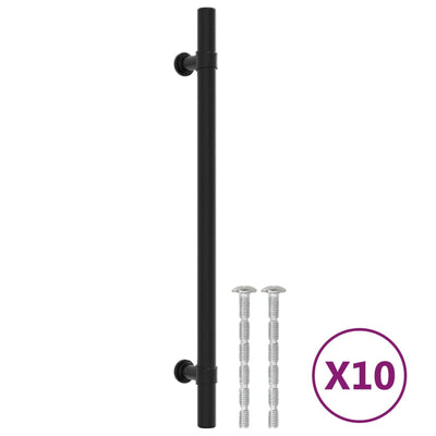 Vidaxl handvatten 10 st 192 mm roestvrij staal zwart