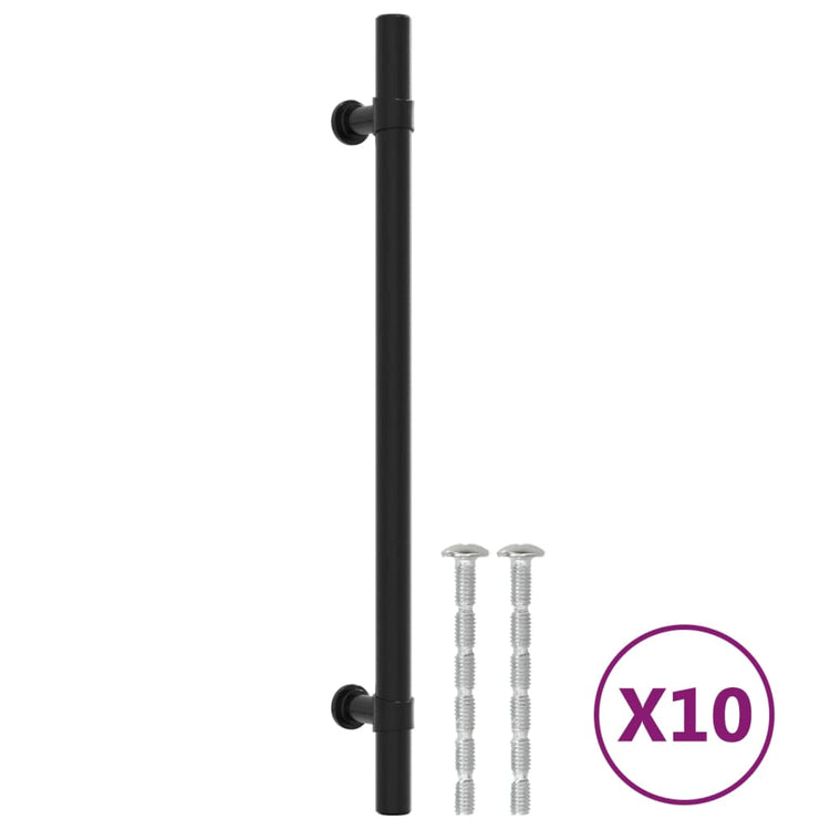 Vidaxl handvatten 10 st 192 mm roestvrij staal zwart