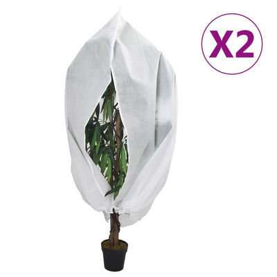 Vidaxl plantenhoezen met ritssluiting 2 st 70 g m² 1x1,55 m