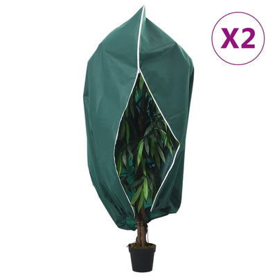 Vidaxl plantenhoezen met ritssluiting 2 st 70 g m² 1x1,55 m