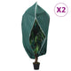 Vidaxl plantenhoezen met ritssluiting 2 st 70 g m² 1x1,55 m