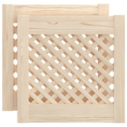 Vidaxl kastdeuren met latwerk 2 st 39,5x39,5 cm massief grenenhout - afbeelding 2