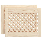 Vidaxl kastdeuren met latwerk 2 st 49,5x39,5 cm massief grenenhout - afbeelding 2