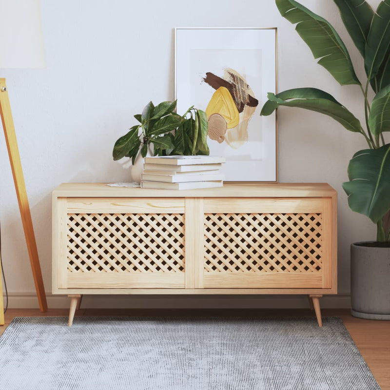 Vidaxl kastdeuren met latwerk 2 st 59,5x39,5 cm massief grenenhout