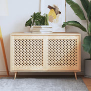 Vidaxl kastdeuren met latwerk 2 st 59,5x61,5 cm massief grenenhout - afbeelding 1