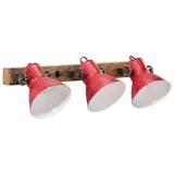Vidaxl wandlamp 25 w e27 65x25 cm verweerd rood - afbeelding 2