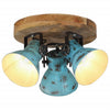 Vidaxl plafondlamp 25 w e27 35x35x25 cm verweerd blauw