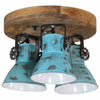 Vidaxl plafondlamp 25 w e27 35x35x25 cm verweerd blauw