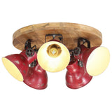 Vidaxl plafondlamp 25 w e27 50x50x25 cm verweerd rood - afbeelding 1